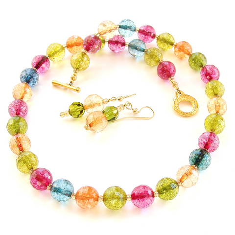 rainbow quartz necklace