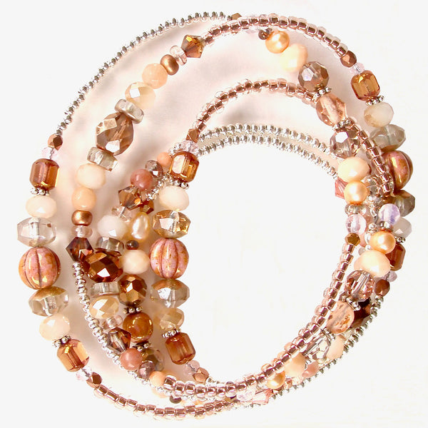 rose gold beaded bracelet