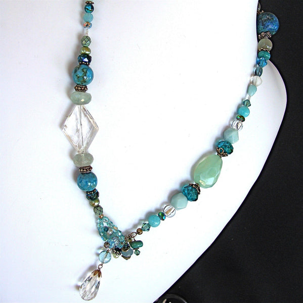 Semi Precious Chalcedony Lariat