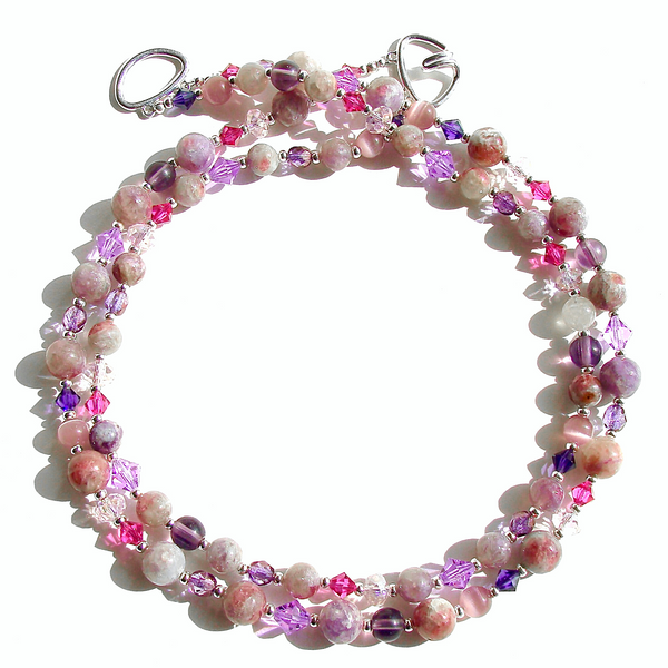 Arabella: Pink and Purple Tourmaline Necklace