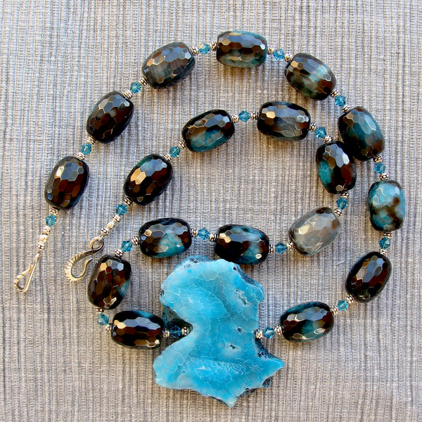 teal gemstone necklace