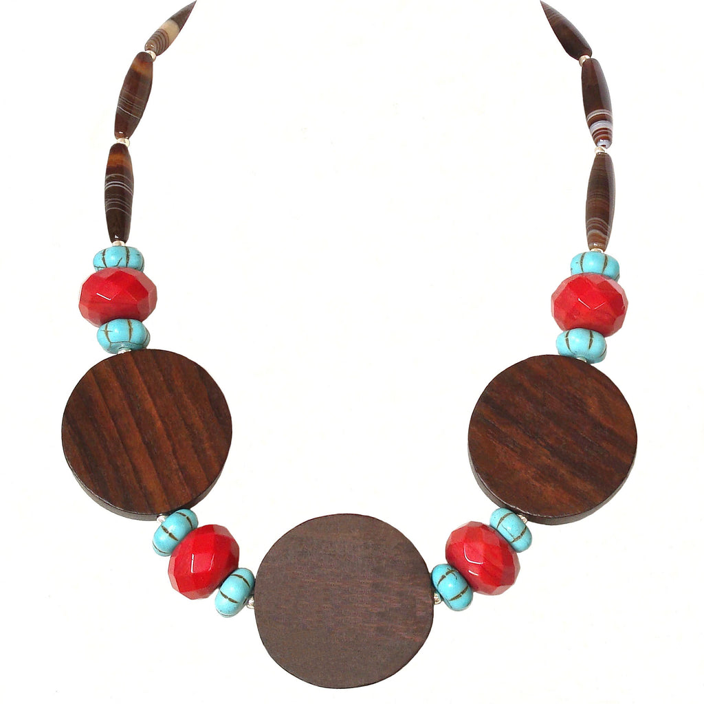 wooden bead necklace