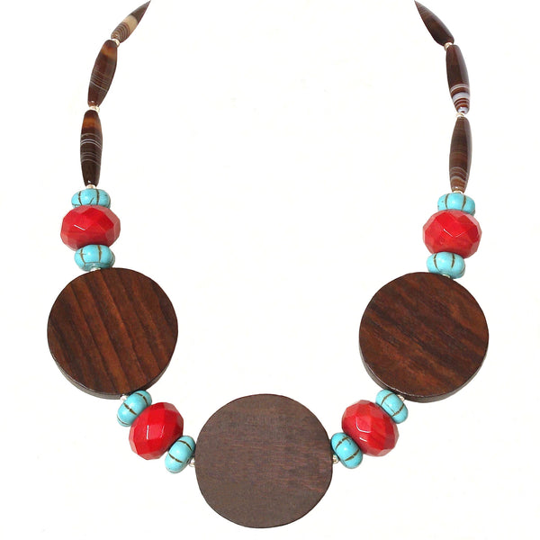 wooden bead necklace