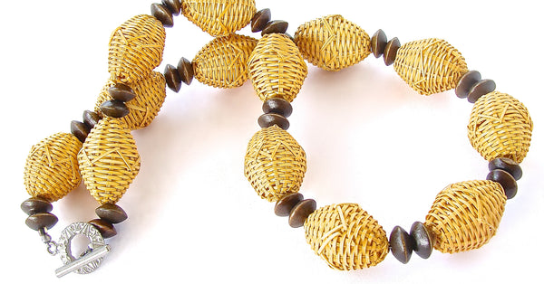 yellow statement necklace