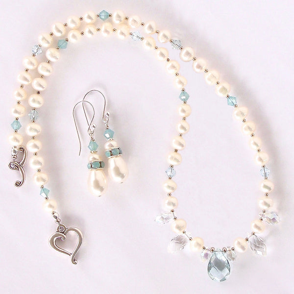 Aqua quartz necklace