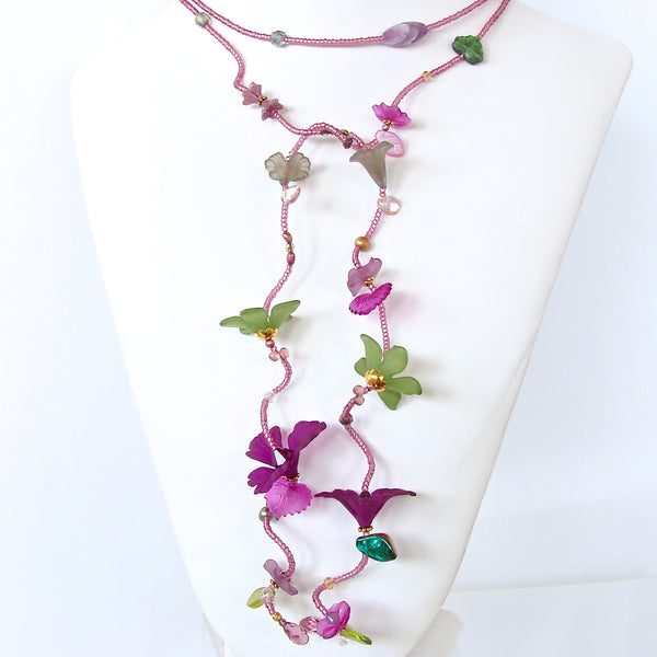birth month flower necklace