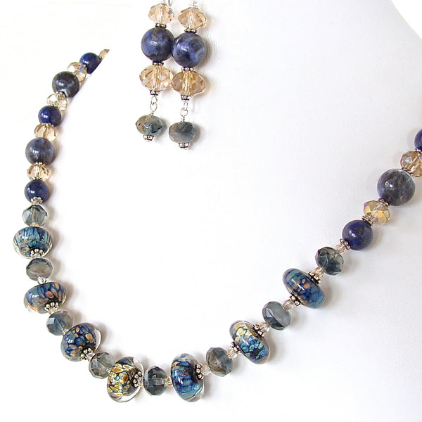 Black and blue necklace