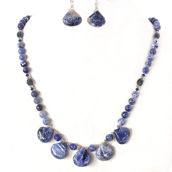 Blue Gem Necklace Set