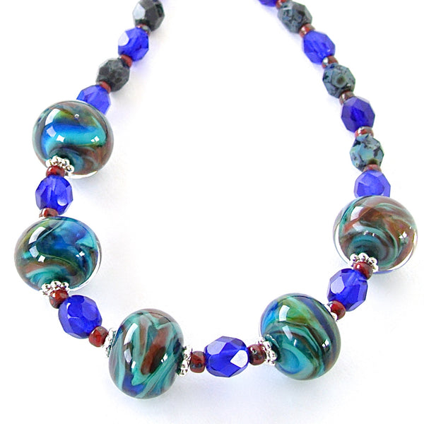 Blue and Green Beaded Jewelry