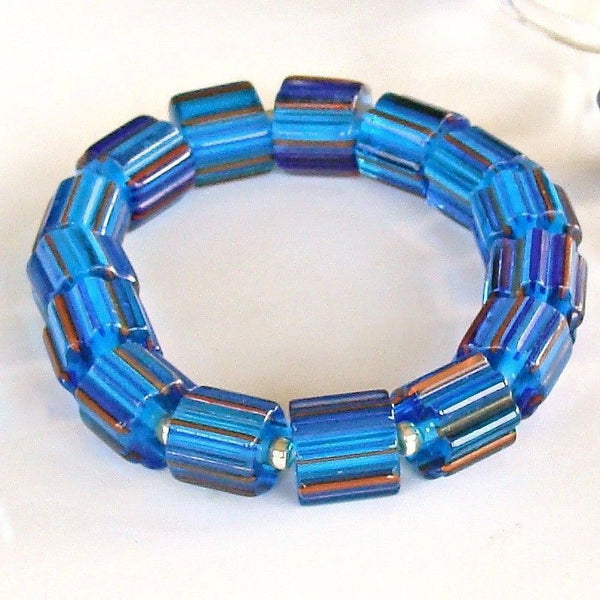 Bright blue bracelet