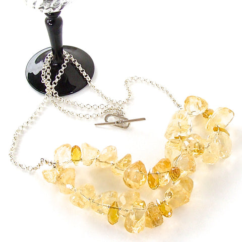 Citrine on Chain Necklace