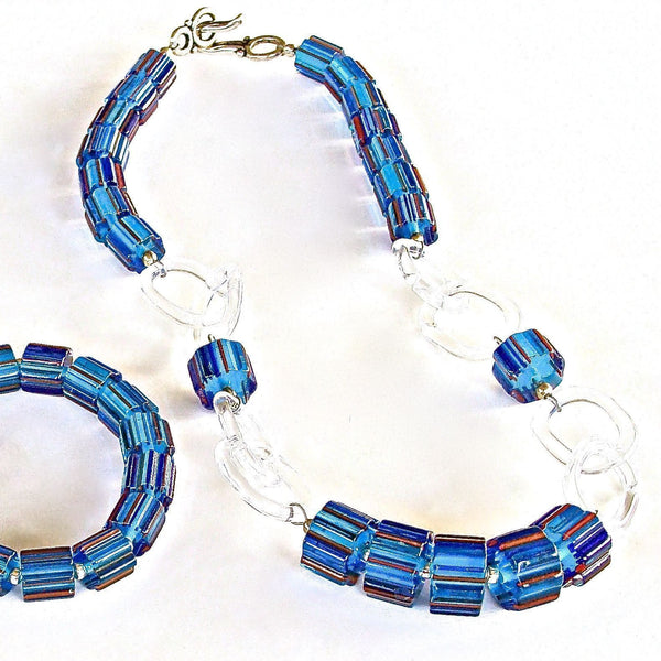 Cobalt Blue Glass Necklace
