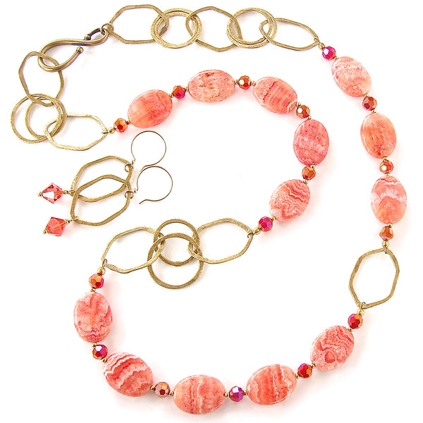 Coral Pink Necklace Set
