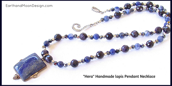 Handmade Lapis Pendant Necklace