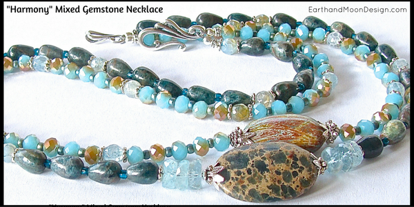 Handmade Teal Gemstone Necklace
