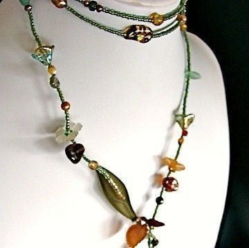 Handmade flower necklace