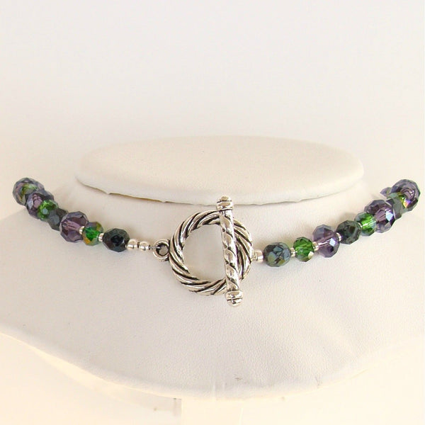 Handmade purple and green necklace
