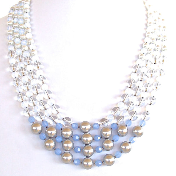 Ice Blue Statement Necklace
