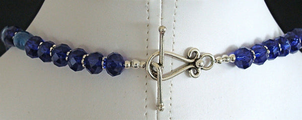 Kind of Blue: 18.5 Porcelain Bead Necklace Clasp