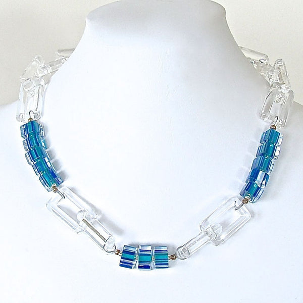 Large Clear Chain Link Necklace