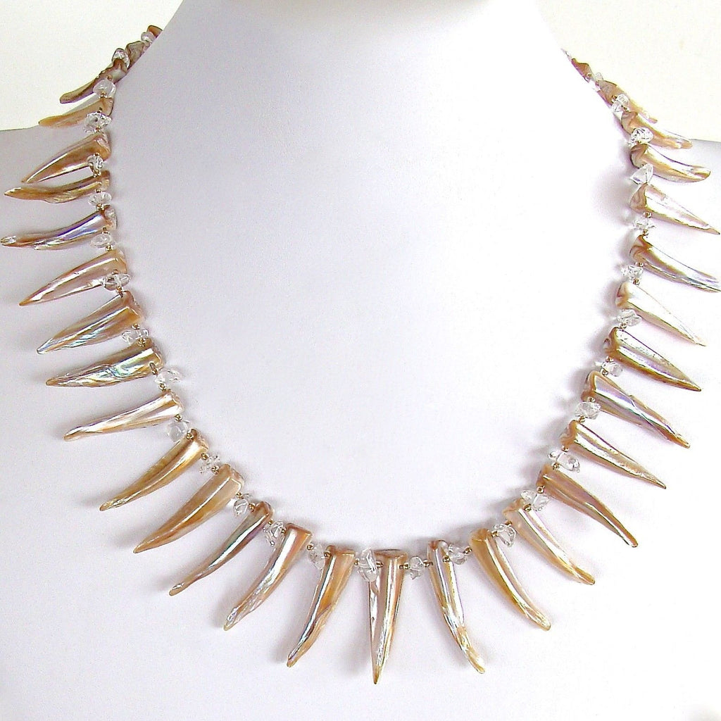 Mother of Pearl Statement Necklace