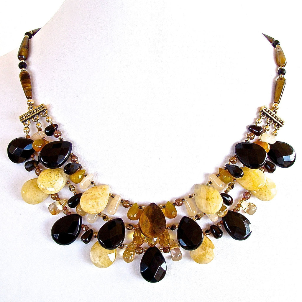 Onyx and Tigers Eye Necklace