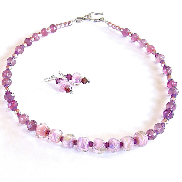 Orchid Colored Jewelry Set