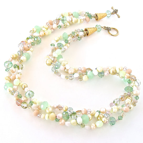 Pastel braided necklace