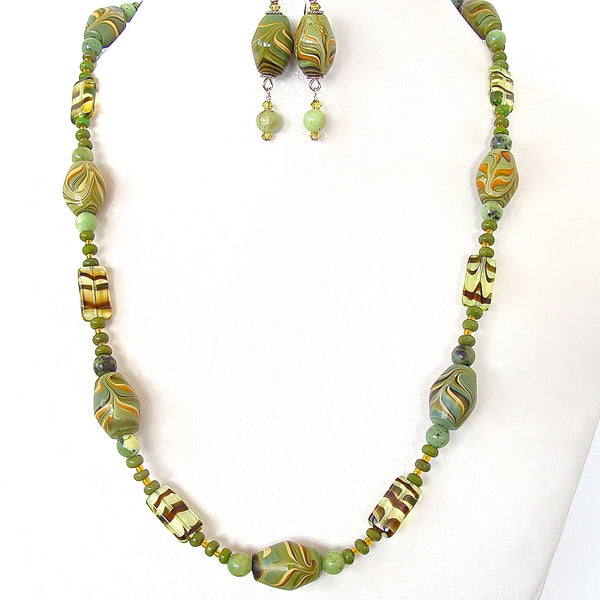 Polymer Clay Bead Necklace Set