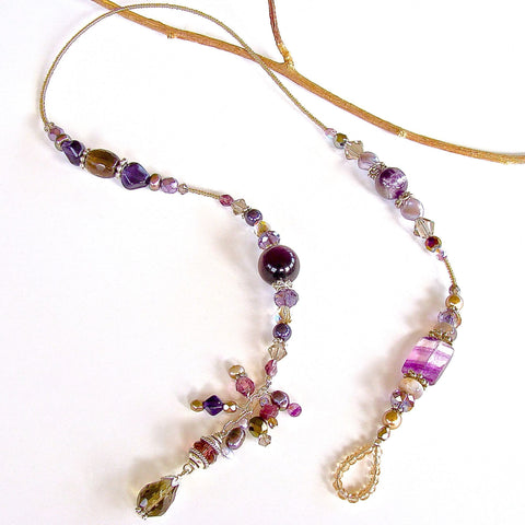Purple Semi-precious Stone Necklace