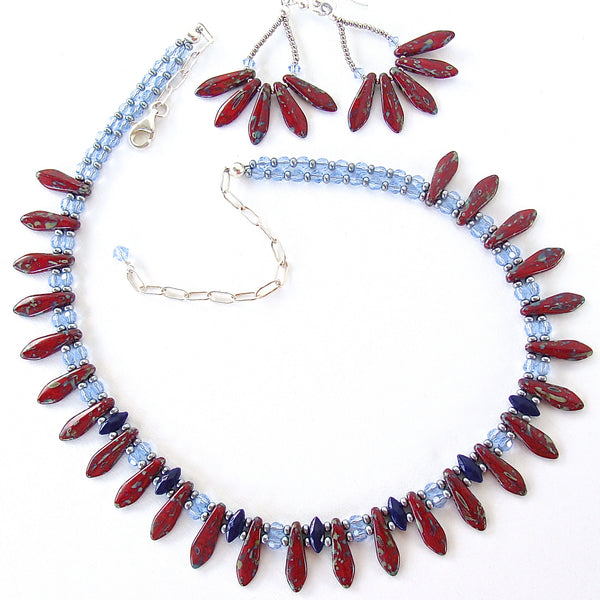 Red and Blue Necklace 