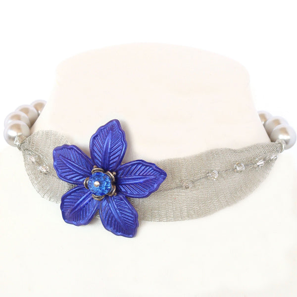 Royal Blue Choker Necklace