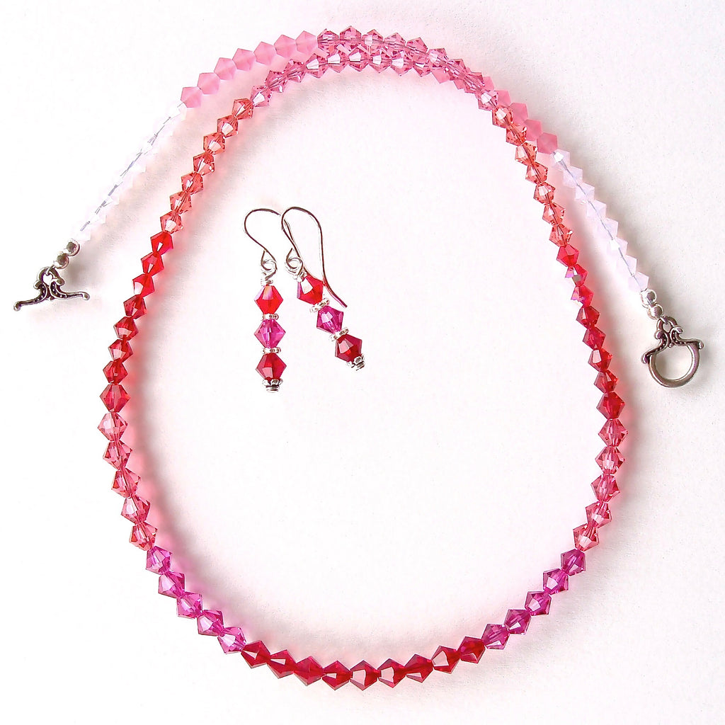 Swarovski Crystal Necklace with Color Ombre