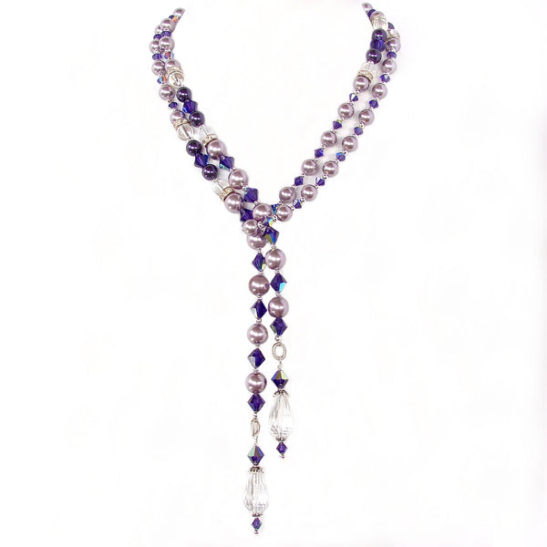 Swarovski crystal lariat necklace