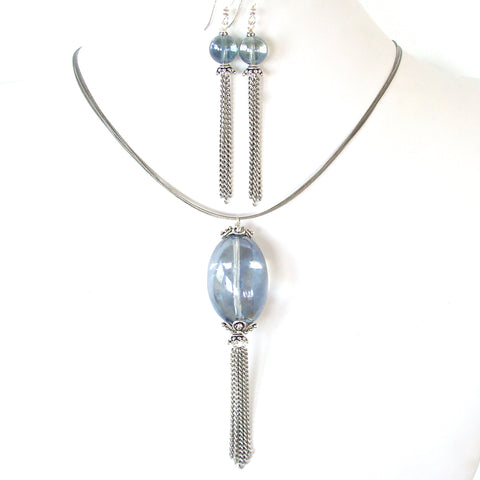 Luna: Tassel Collar Necklace Set