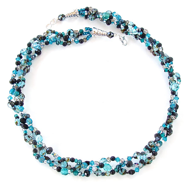 teal blue necklace