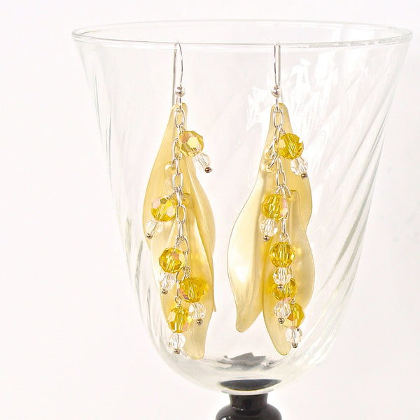 Buttercup "Whimsicals": Yellow Crystal Earrings