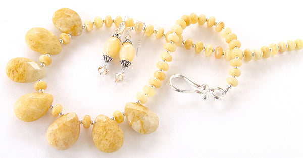 Yellow Stone Necklace Set