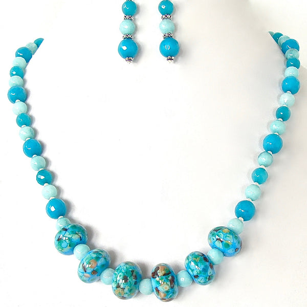 blue and green necklace