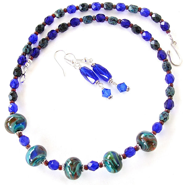 Cobalt blue necklace
