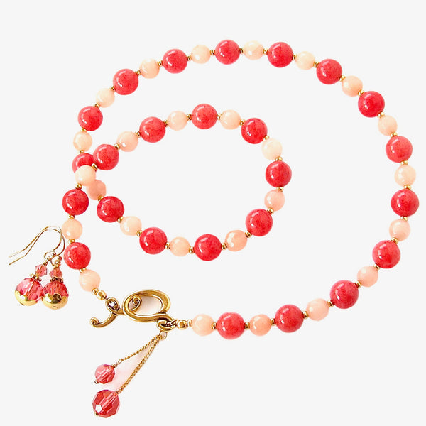 coral pink necklace