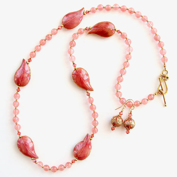 coral pink necklace