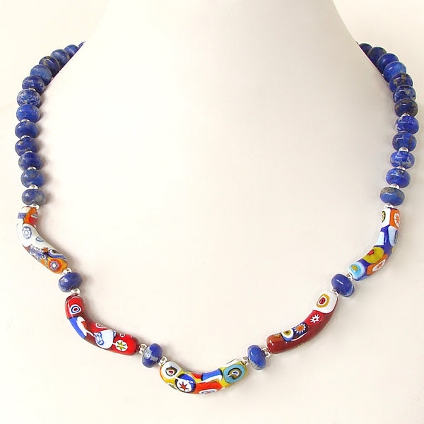 millefiori glass necklace