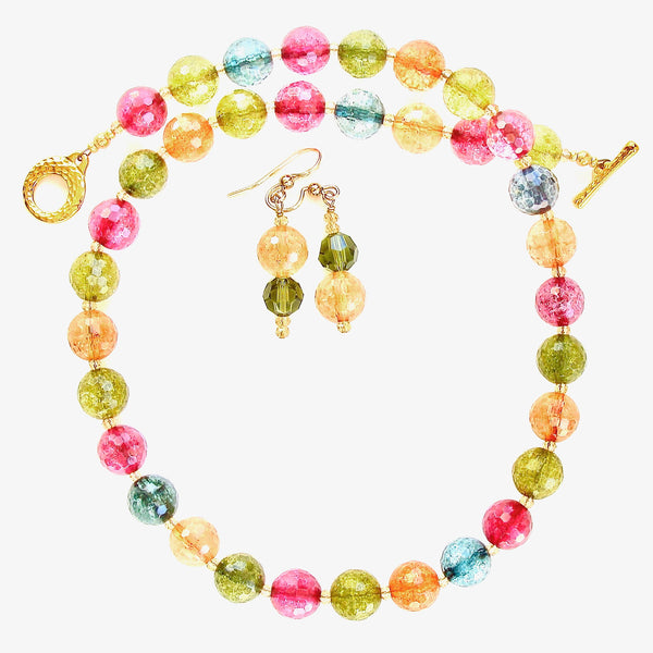 multi colored gemstone necklace
