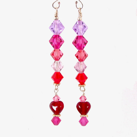 rainbow crystal earrings