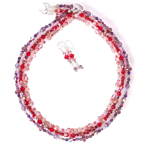 red and purple necklace