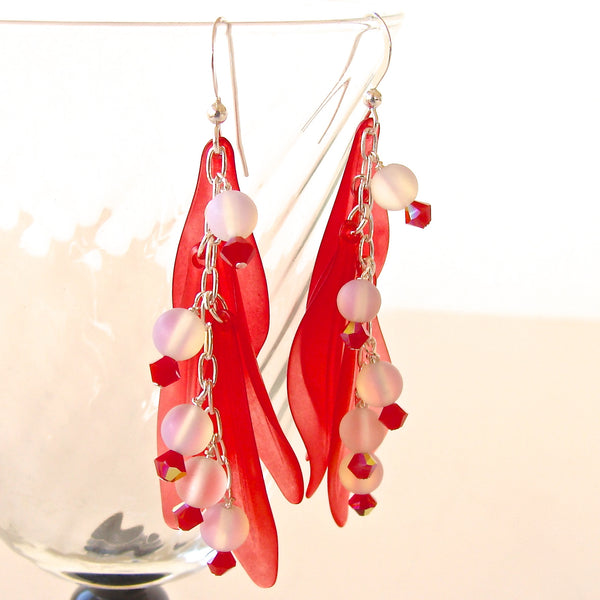 Holly "Whimsicals": Red Dangle Earrings