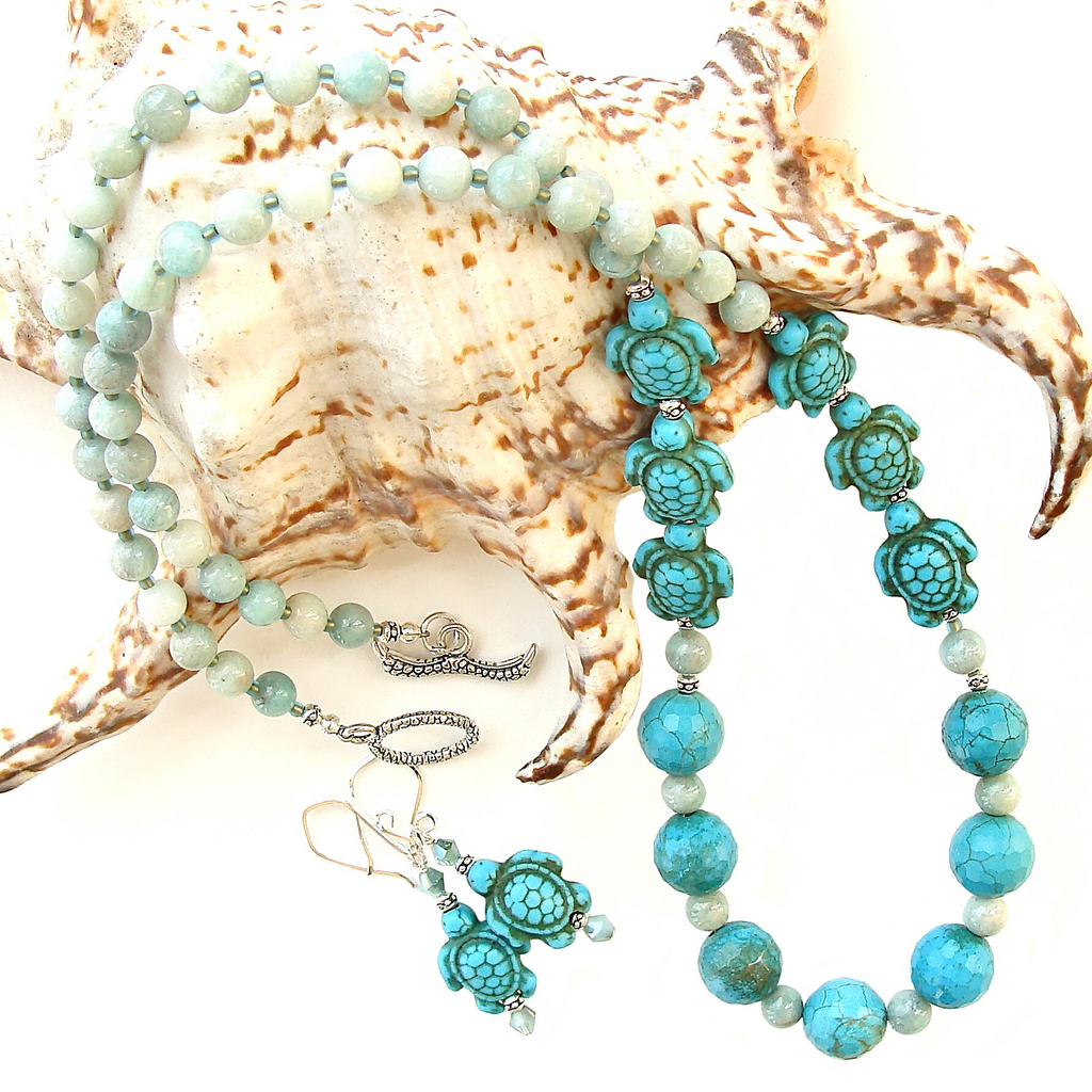 sea turtle necklace set