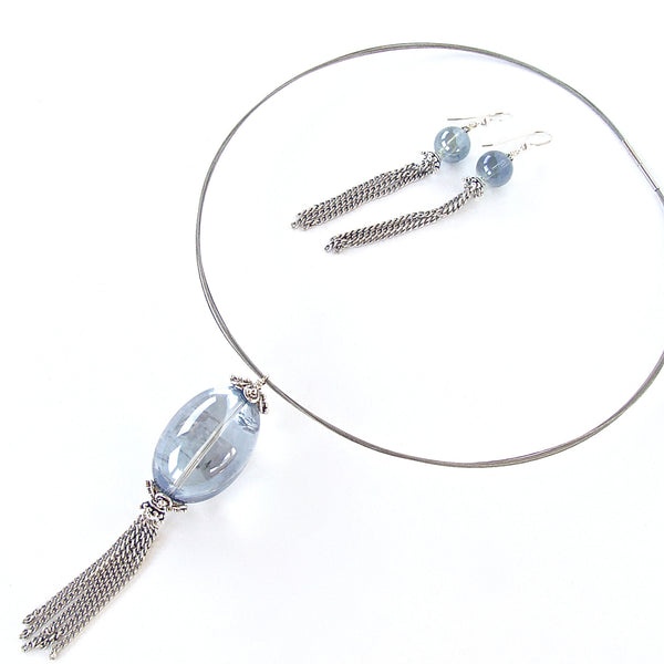 Luna: Tassel Collar Necklace Set