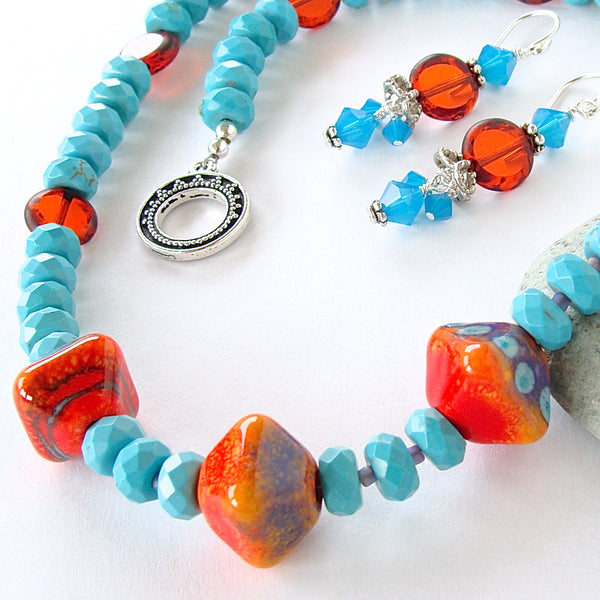Turquoise and Orange Jewelry